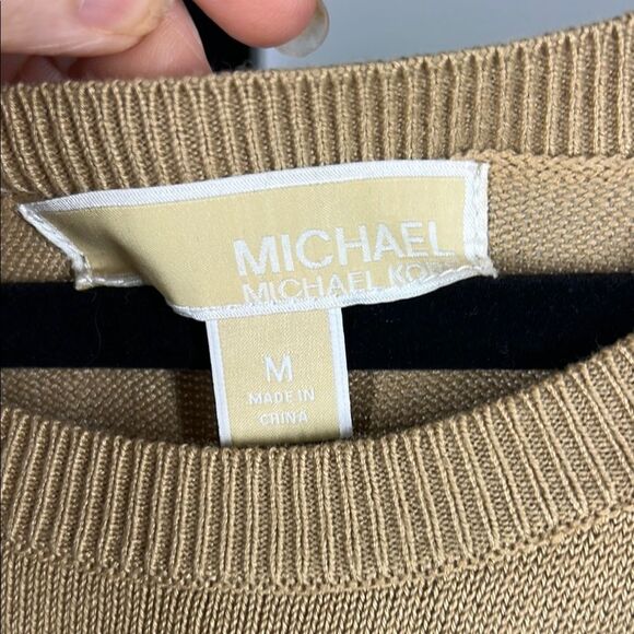 Michael Kors Tan Raglan Sleeve Sweater Dress - Picture 5 of 5